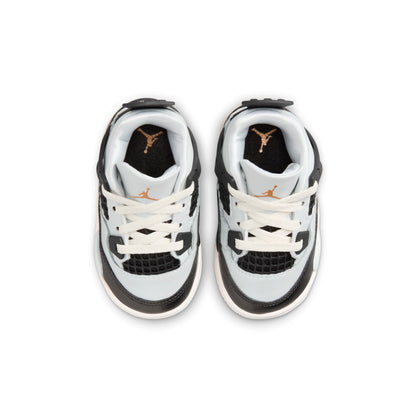 Air Jordan Toddlers Retro 4 'Platinum Gold Td' Sneakers