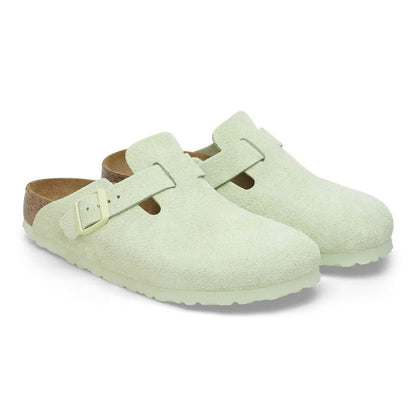 Birkenstock Boston Soft Footbed Suede Leather Clogs