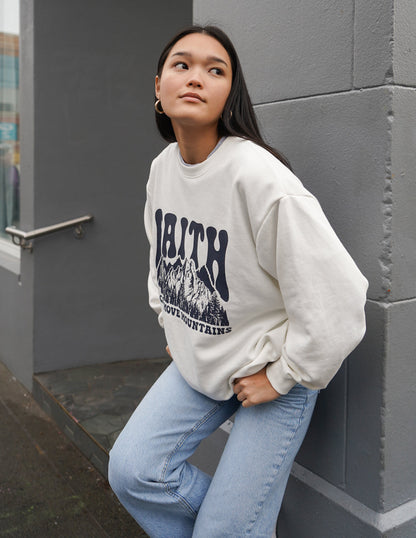 Elevated Faith Faith Can Move Mountains Unisex Crewneck