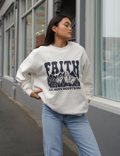 Elevated Faith Faith Can Move Mountains Unisex Crewneck