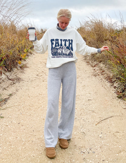 Elevated Faith Faith Can Move Mountains Unisex Crewneck