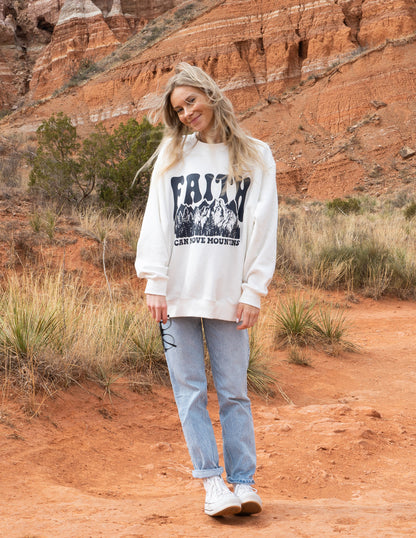 Elevated Faith Faith Can Move Mountains Unisex Crewneck