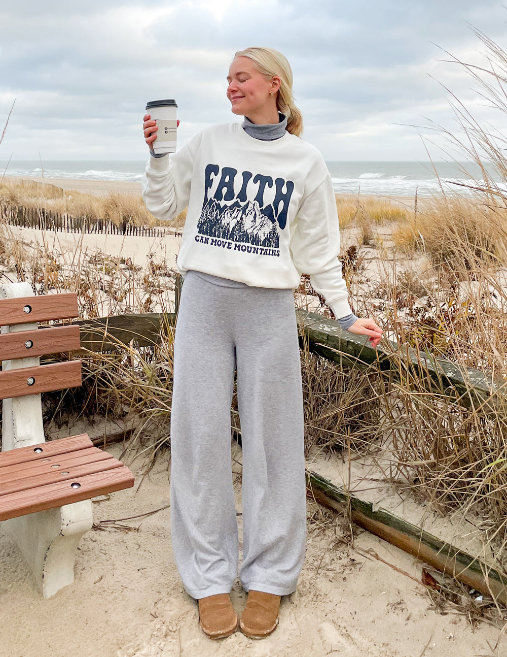 Elevated Faith Faith Can Move Mountains Unisex Crewneck