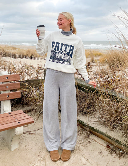 Elevated Faith Faith Can Move Mountains Unisex Crewneck