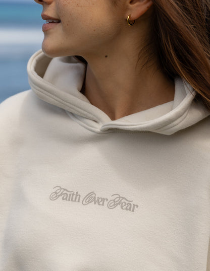 Elevated Faith Faith Over Fear Taupe Unisex Hoodie