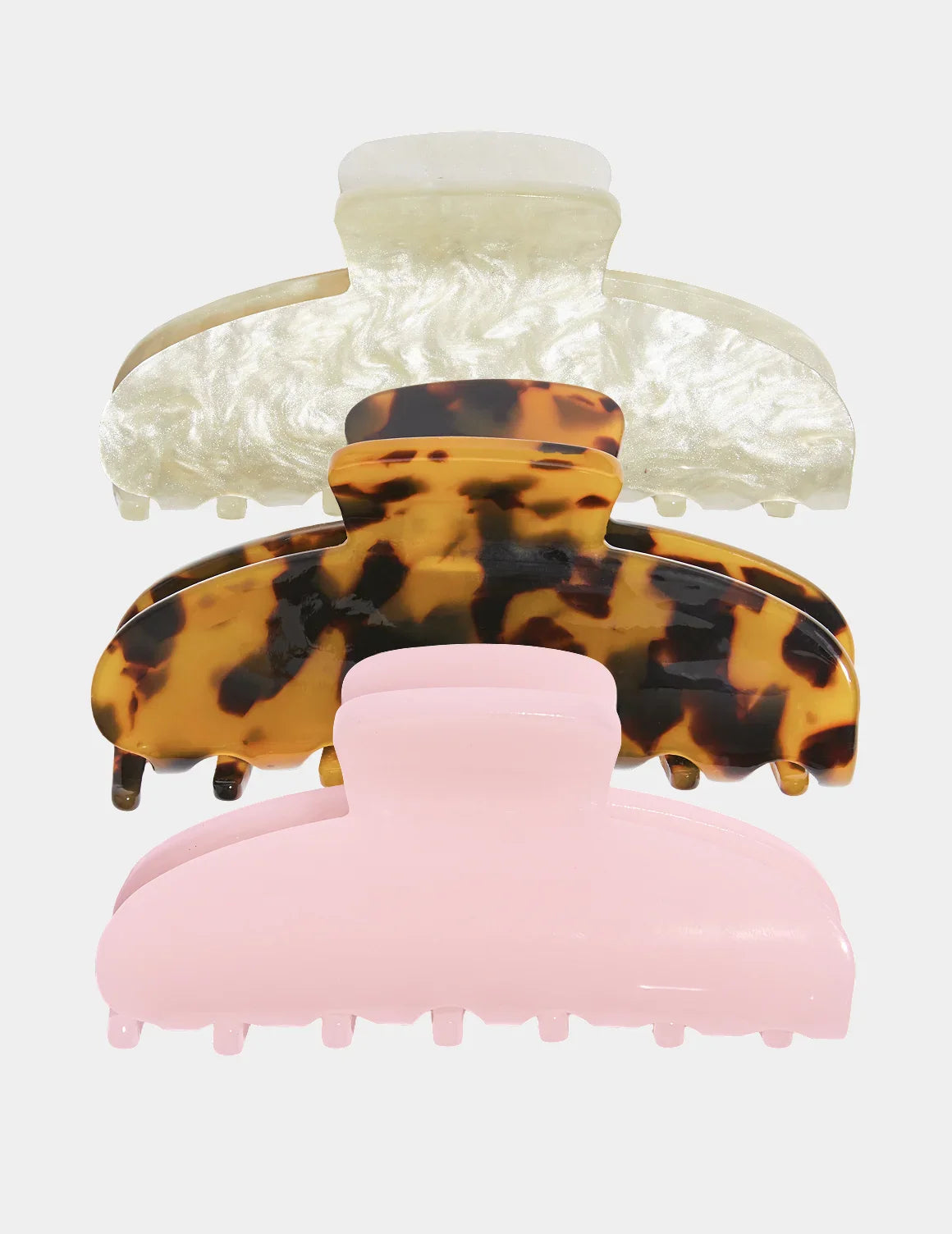 Faux Marble Hair Clip 3Pk