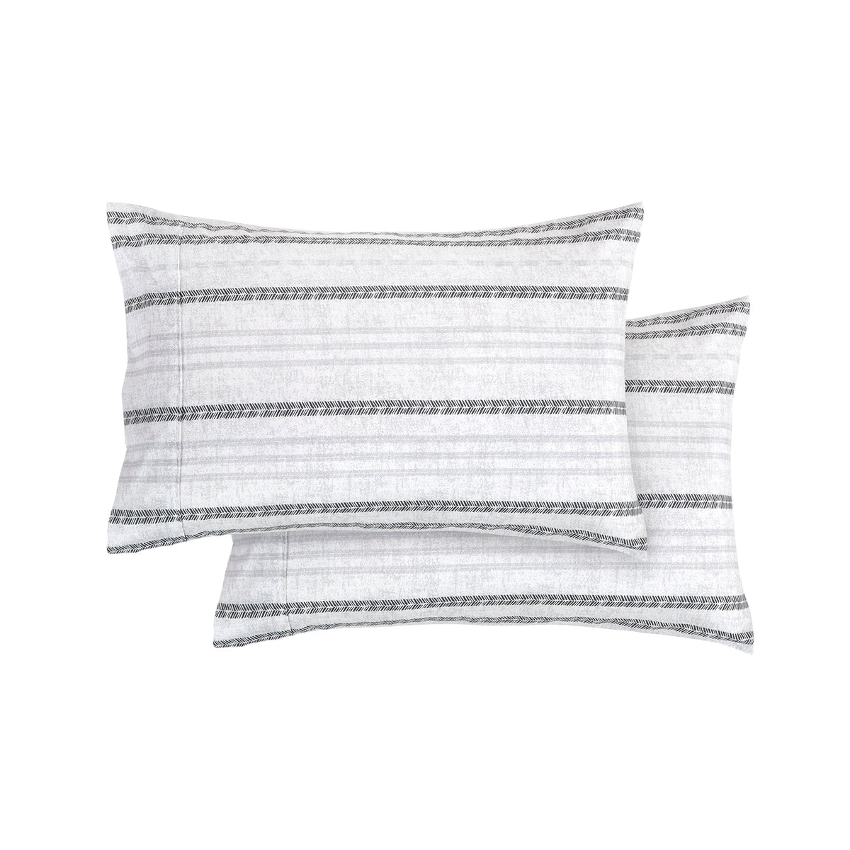 Elegant Comfort Floral and Stripe Pattern Pillowcases