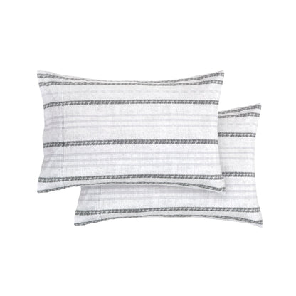 Elegant Comfort Floral and Stripe Pattern Pillowcases