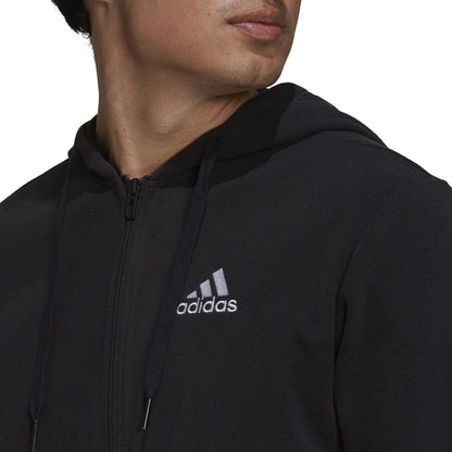 adidas Men's Essentials Polar Fleece Giant Logo Full-Zip Hoodie