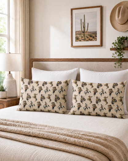 Baha Ranch Vintage Cowgirl Pillow Case Made in America