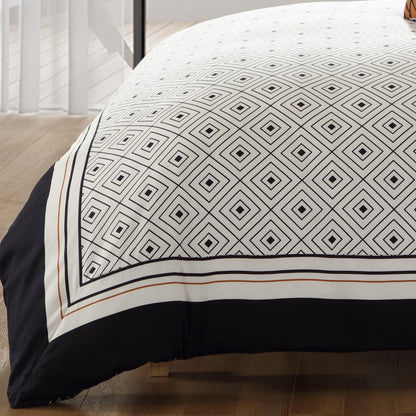 Bebejan Geometric Black & White 5 Piece Reversible Comforter Set