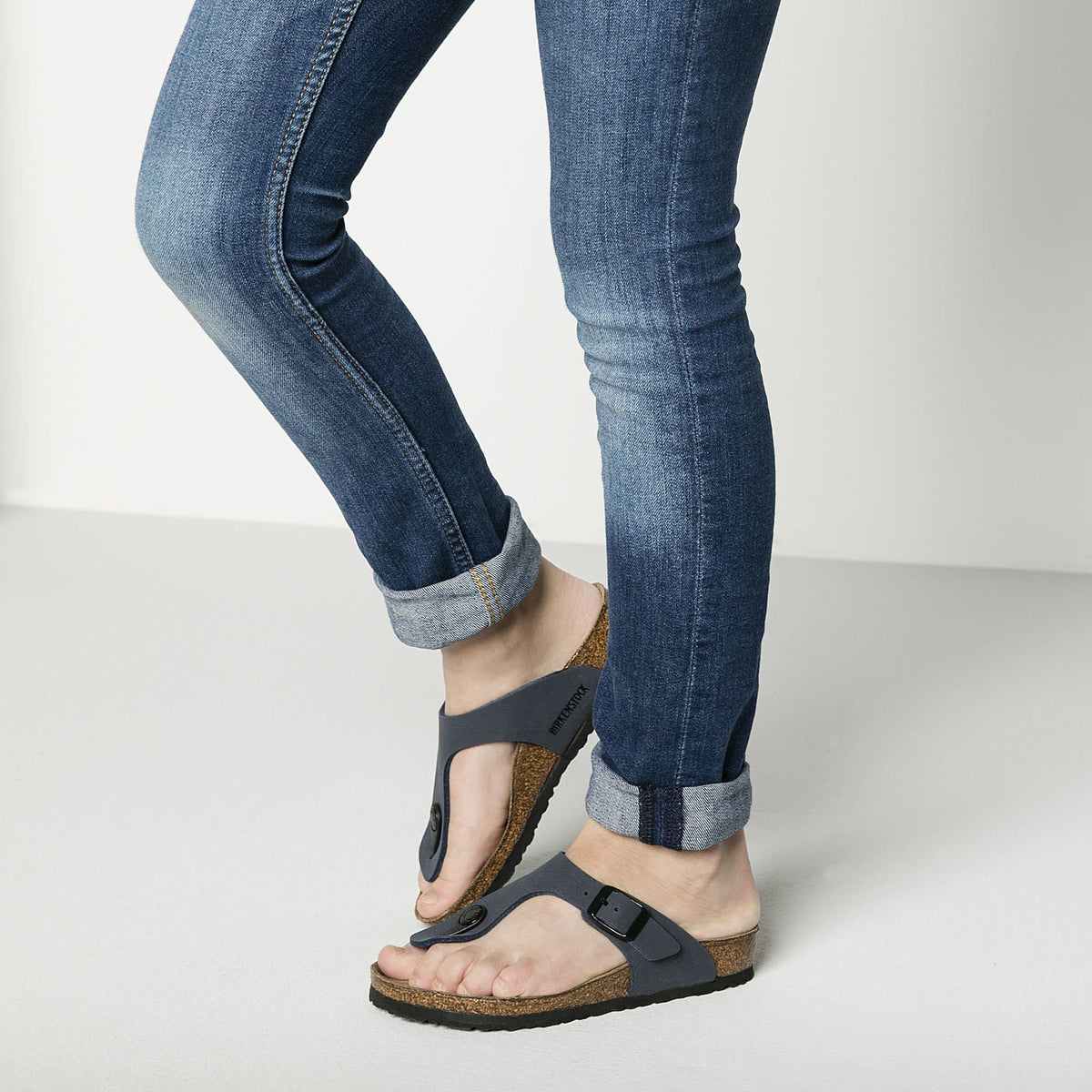 Birkenstock Gizeh Kids Birko-Flor Nubuck Navy