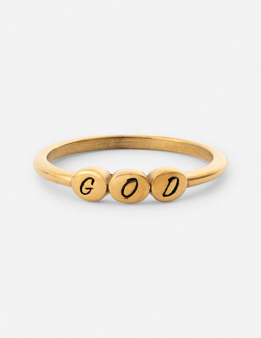 Elevated Faith God Letter Ring