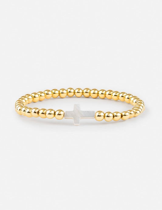 Elevated Faith Gold Cross Bracelet