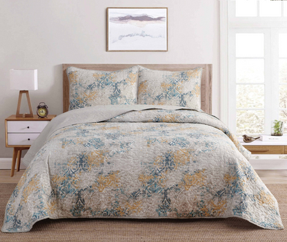 Dan River Reversible Printed Quilt Set (3 Piece)