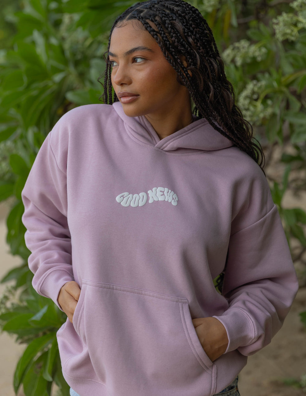 Elevated Faith Good News Pink Unisex Hoodie