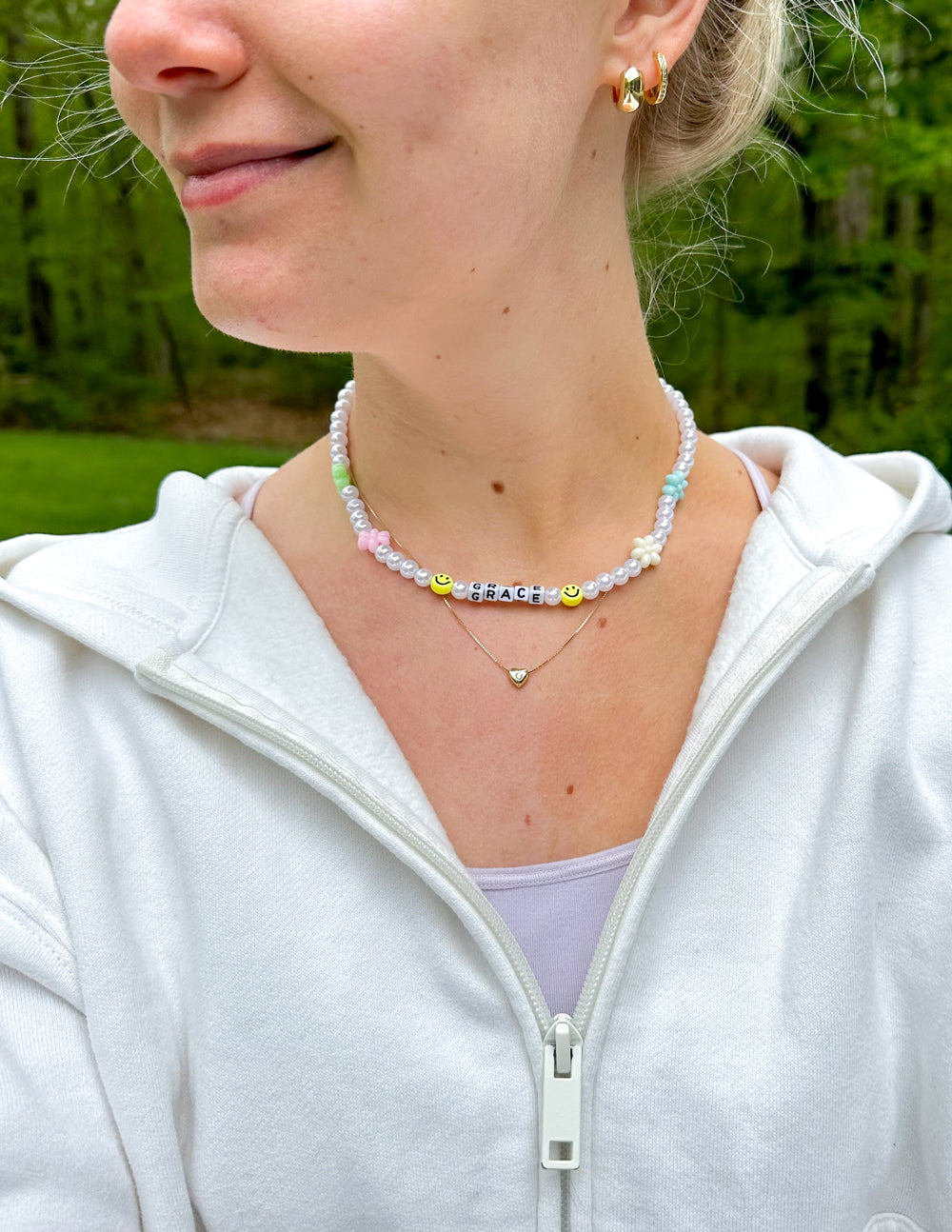Elevated Faith Grace Letter Necklace