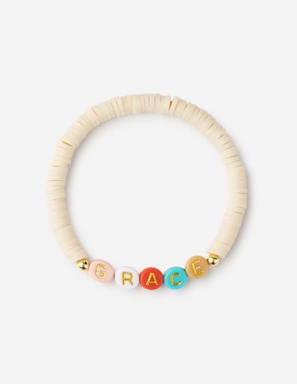 Elevated Faith Grace Multicolored Letter Bracelet
