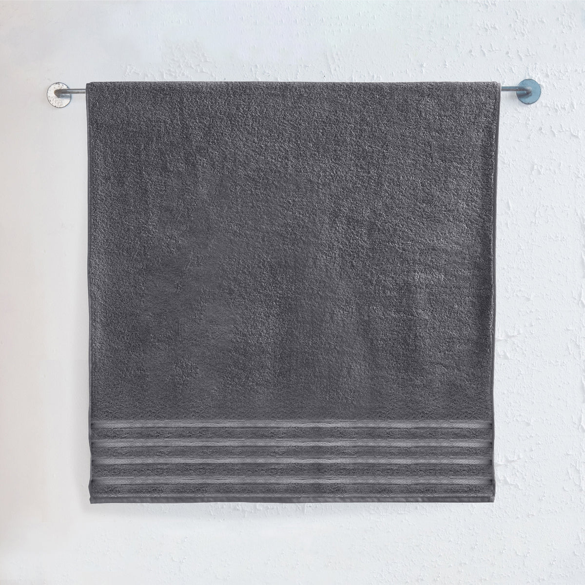 Elegant Comfort 1-Piece Premium Turkish Cotton 4 Lines Stripe Jumbo Towel, 35x 70 inch