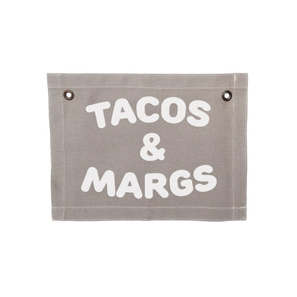 Frankie Jean Tacos & Margs Small Canvas Flag