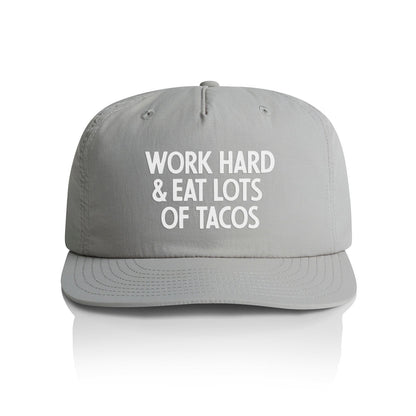 Frankie Jean Work Hard & Eat Tacos Nylon Snapback