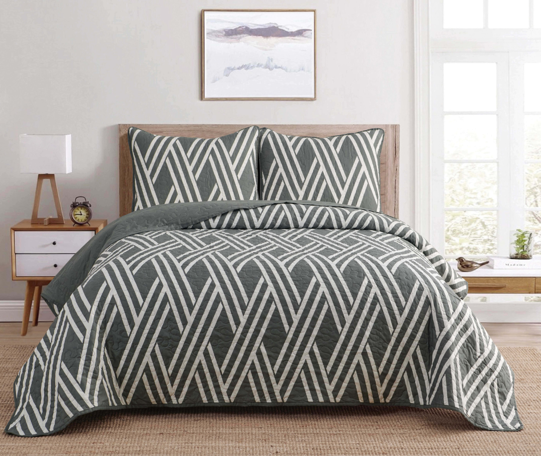 Dan River Reversible Printed Quilt Set (3 Piece)