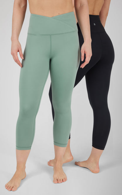 90 Degree by Reflex 2 PK Interlock Crossover & Everyday Capris