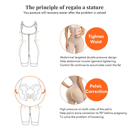 Straps Full Body Shaper Tummy Slimming Postpartum Stage 3 Girdle Push Up Butt Lifter Shapewear