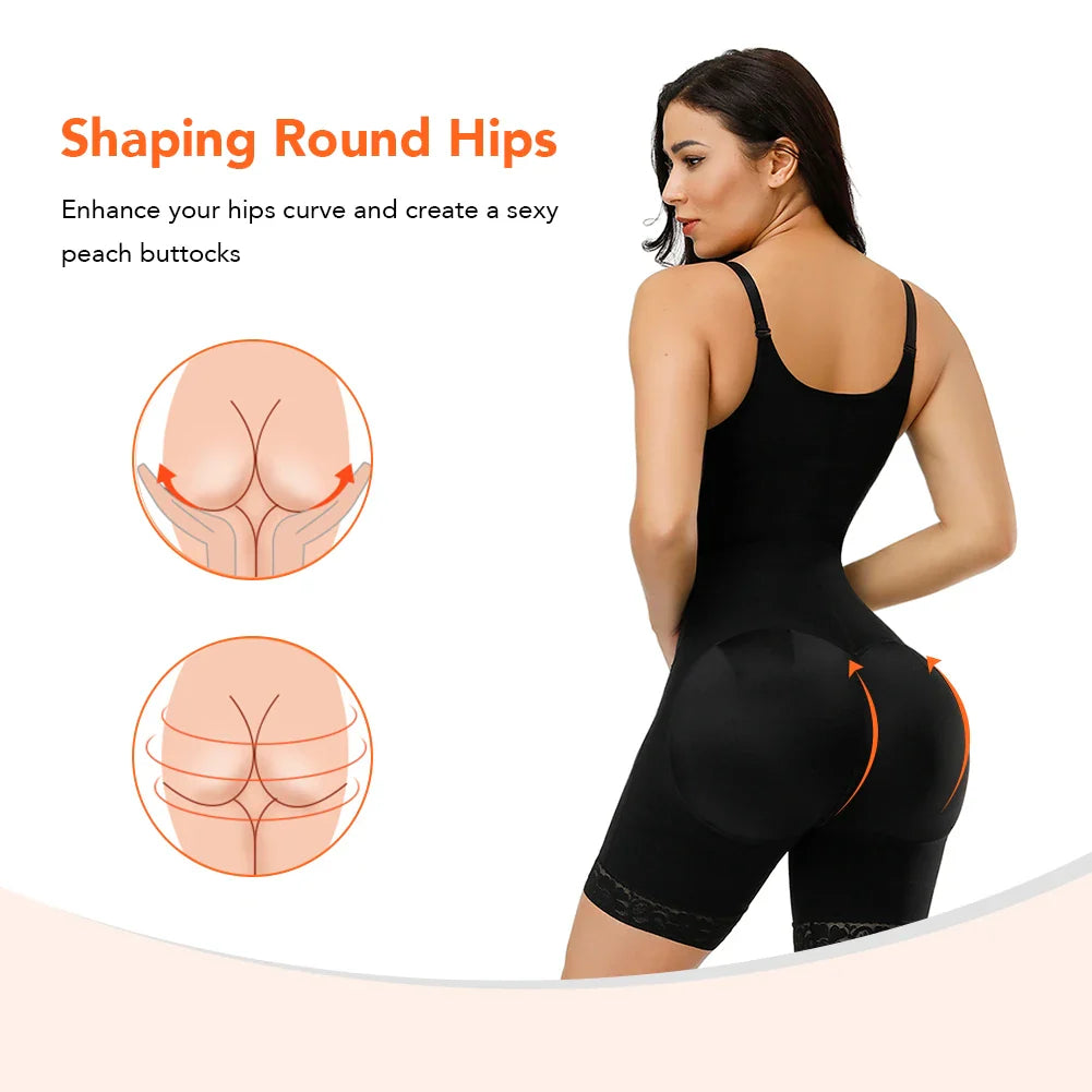 Straps Full Body Shaper Tummy Slimming Postpartum Stage 3 Girdle Push Up Butt Lifter Shapewear