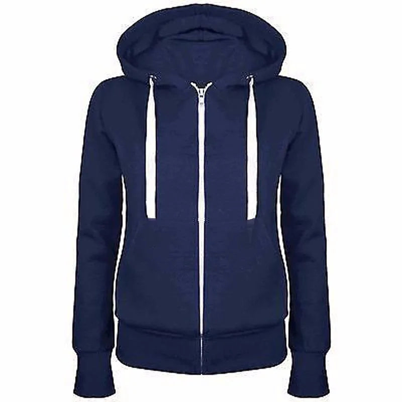 Women's Hooded Zipper Sweater Coat