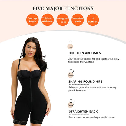 Straps Full Body Shaper Tummy Slimming Postpartum Stage 3 Girdle Push Up Butt Lifter Shapewear
