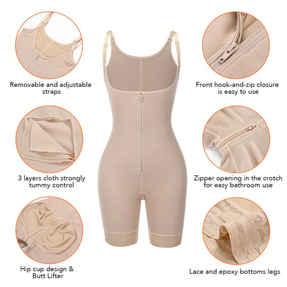 Straps Full Body Shaper Tummy Slimming Postpartum Stage 3 Girdle Push Up Butt Lifter Shapewear
