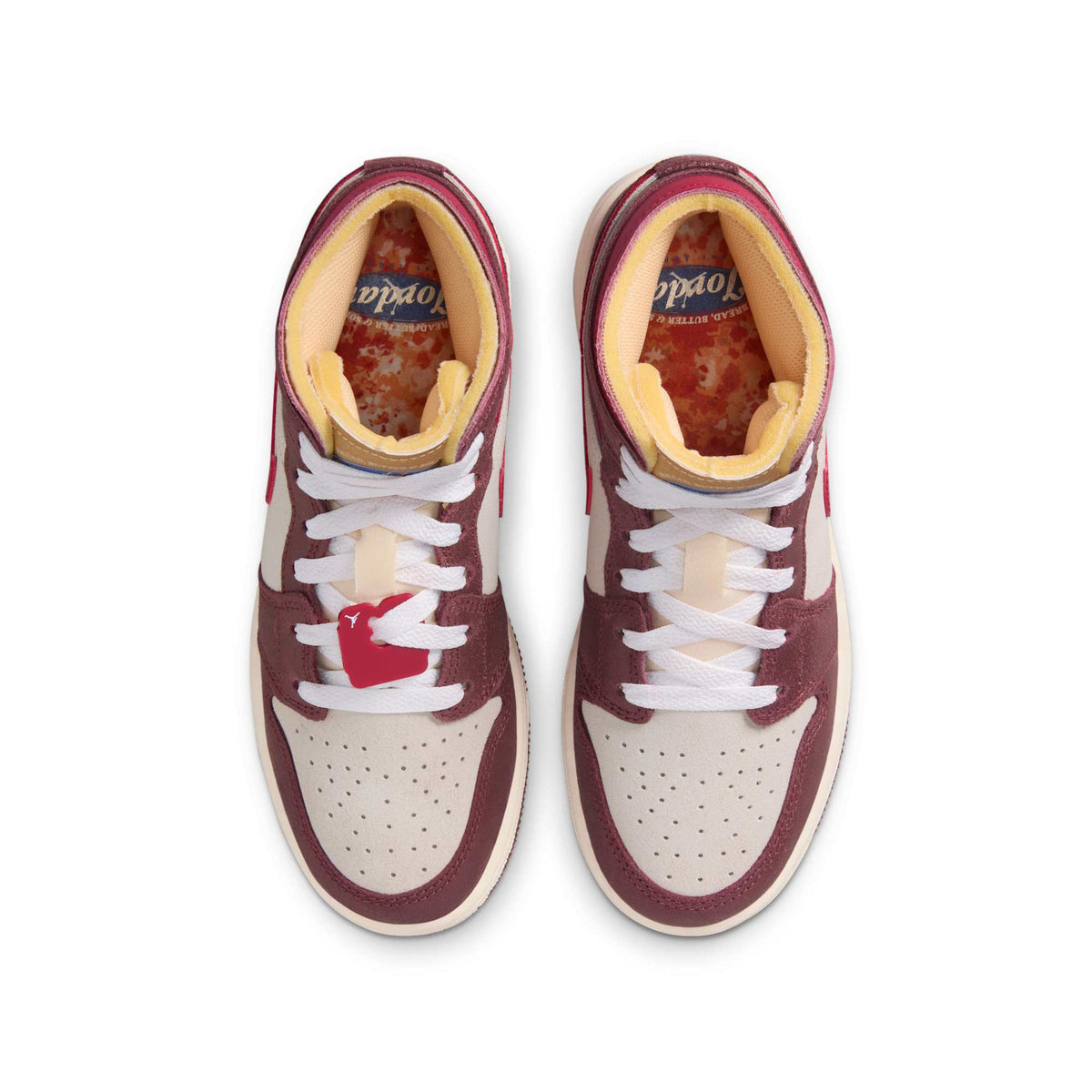 Air Jordan Grade School Retro 1 Mid Se 'Bread, Butter & Sole' Sneakers