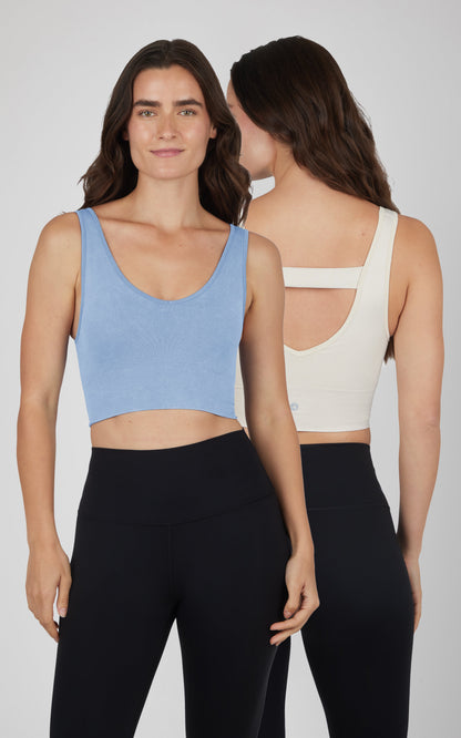 90 Degree by Reflex 2 PK Stone Wash Bra Tank