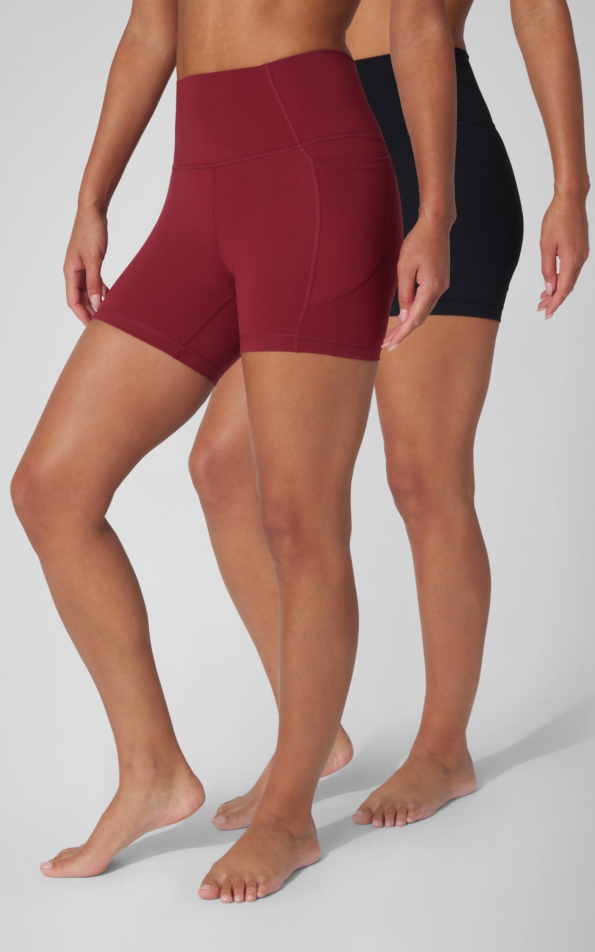 90 Degree by Reflex 2 PK Wonderlink Elastic Free 5" Pocket Bike Short and Everyday Elastic Free 5" Short