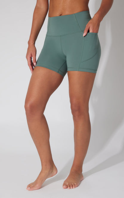 90 Degree by Reflex 2 PK Wonderlink Elastic Free 5" Pocket Bike Short and Everyday Elastic Free 5" Short