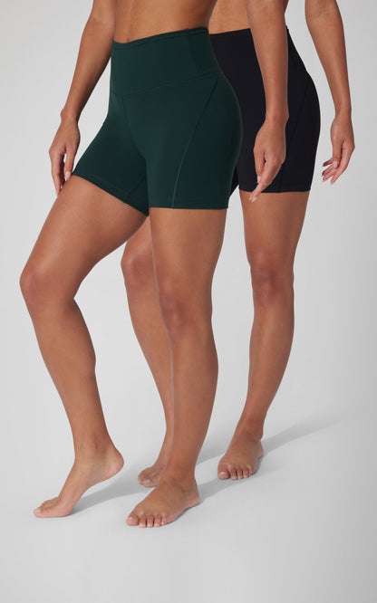 90 Degree by Reflex 2 PK 5" Wonderlink Super High Elastic Free Waistband Short