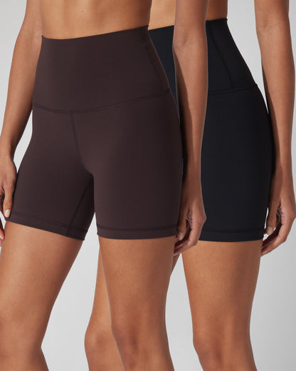90 Degree by Reflex 2 PK Skn Everyday 5" Super High Elastic Free Waist Short