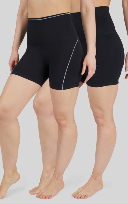90 Degree by Reflex 2 PK Lux Super High Waist 5" Bike Short