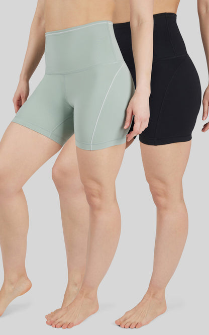 90 Degree by Reflex 2 PK Lux Super High Waist 5" Bike Short