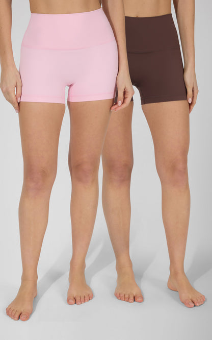 90 Degree by Reflex SKN 3.5" No Front Seam Biker Shorts 2 PK