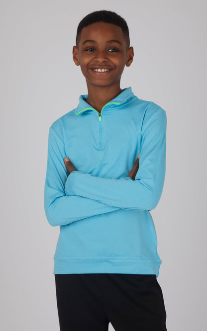 90 Degree by Reflex Boys Quarter Zip Pullover Sweatshirt