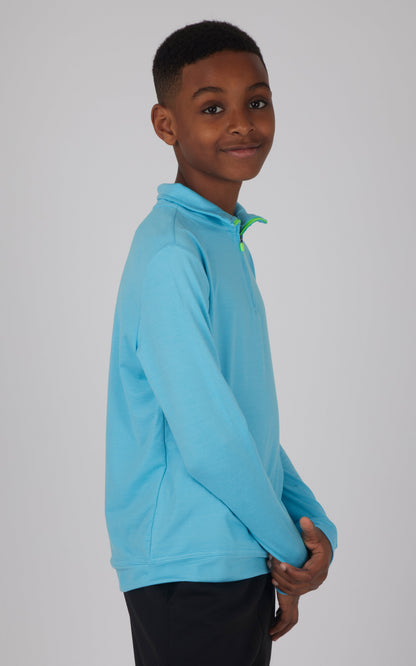 90 Degree by Reflex Boys Quarter Zip Pullover Sweatshirt