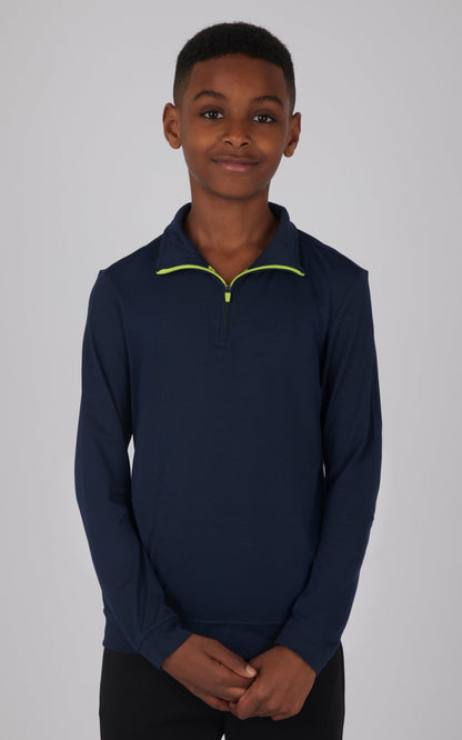 90 Degree by Reflex Boys Quarter Zip Pullover Sweatshirt