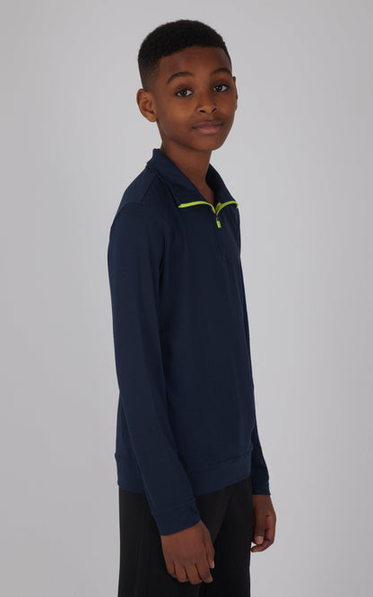 90 Degree by Reflex Boys Quarter Zip Pullover Sweatshirt