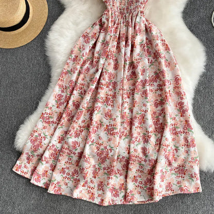 Summer 2026 Midi Dress Women Casual Off Shoulder Short Sleeve Vacation Beach Robe Female Clothing