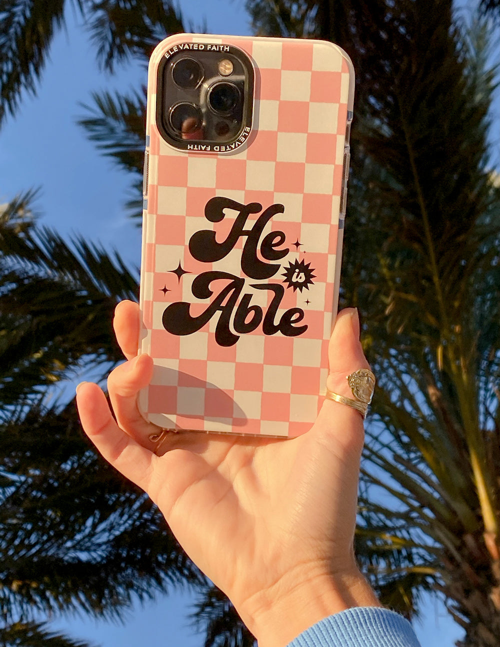 Elevated Faith He is Able Phone Case