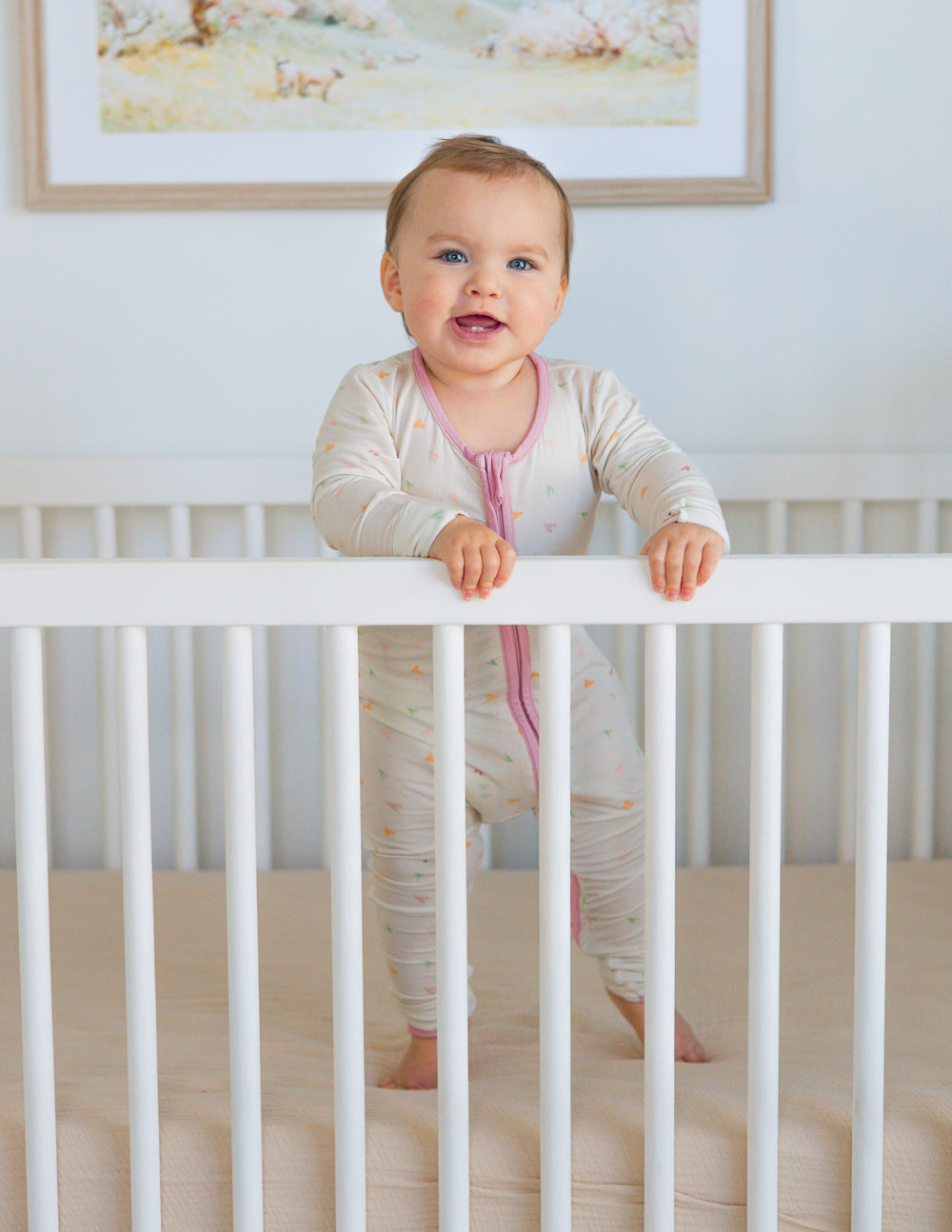 Elevated Faith Heart Bamboo Convertible Footed Onesie