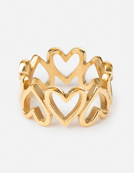 Elevated Faith Heart Chain Ring