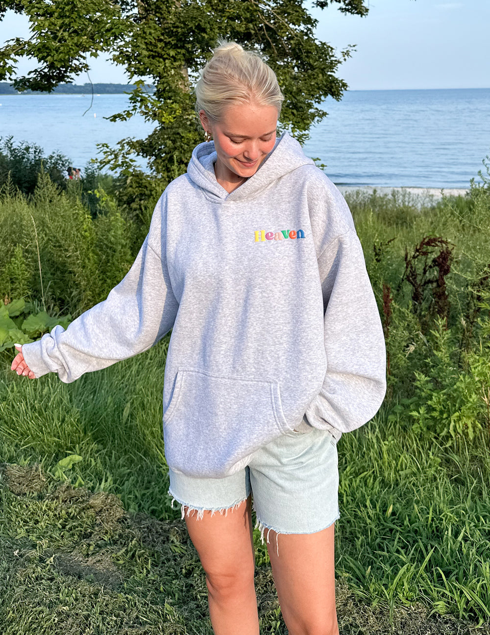 Elevated Faith Heaven Heather Grey Unisex Hoodie